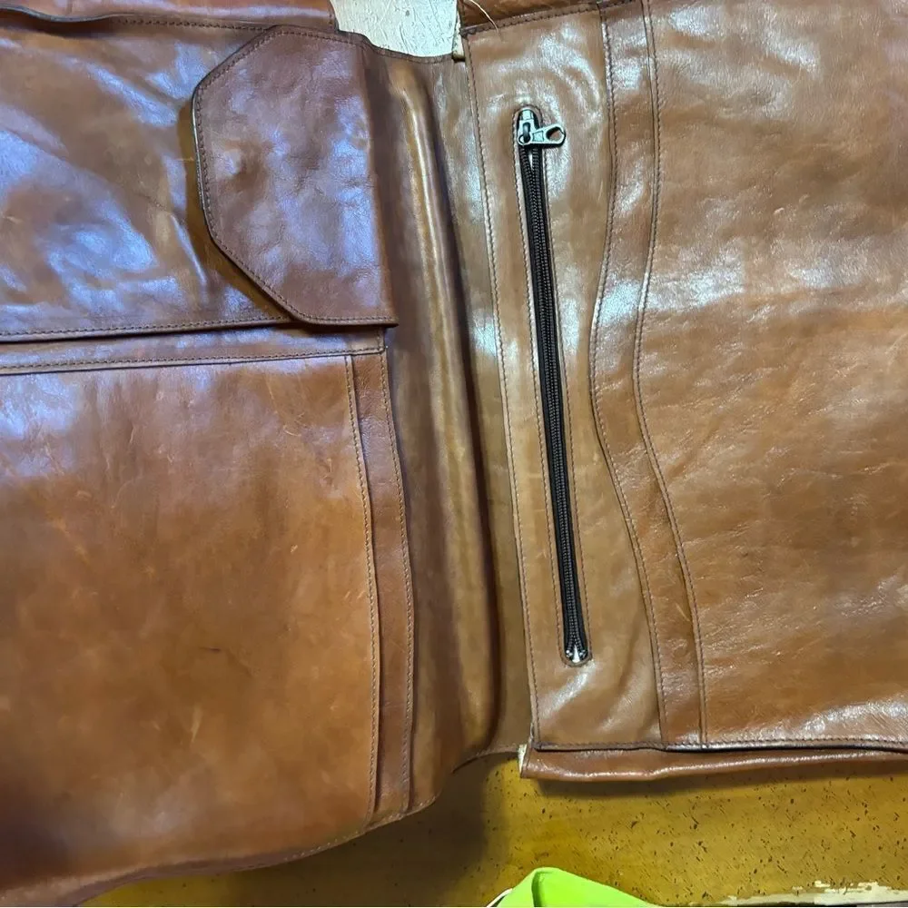 Vintage Parri’s Firenze Tan Leather Women's Laptop Bag